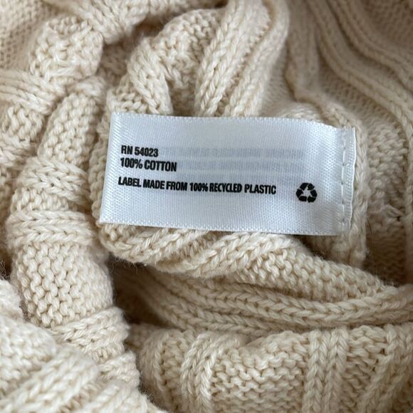 Gap Baby Sweater Sack 0-3 Months Cable Knit Cream Button Front - Picture 4 of 5